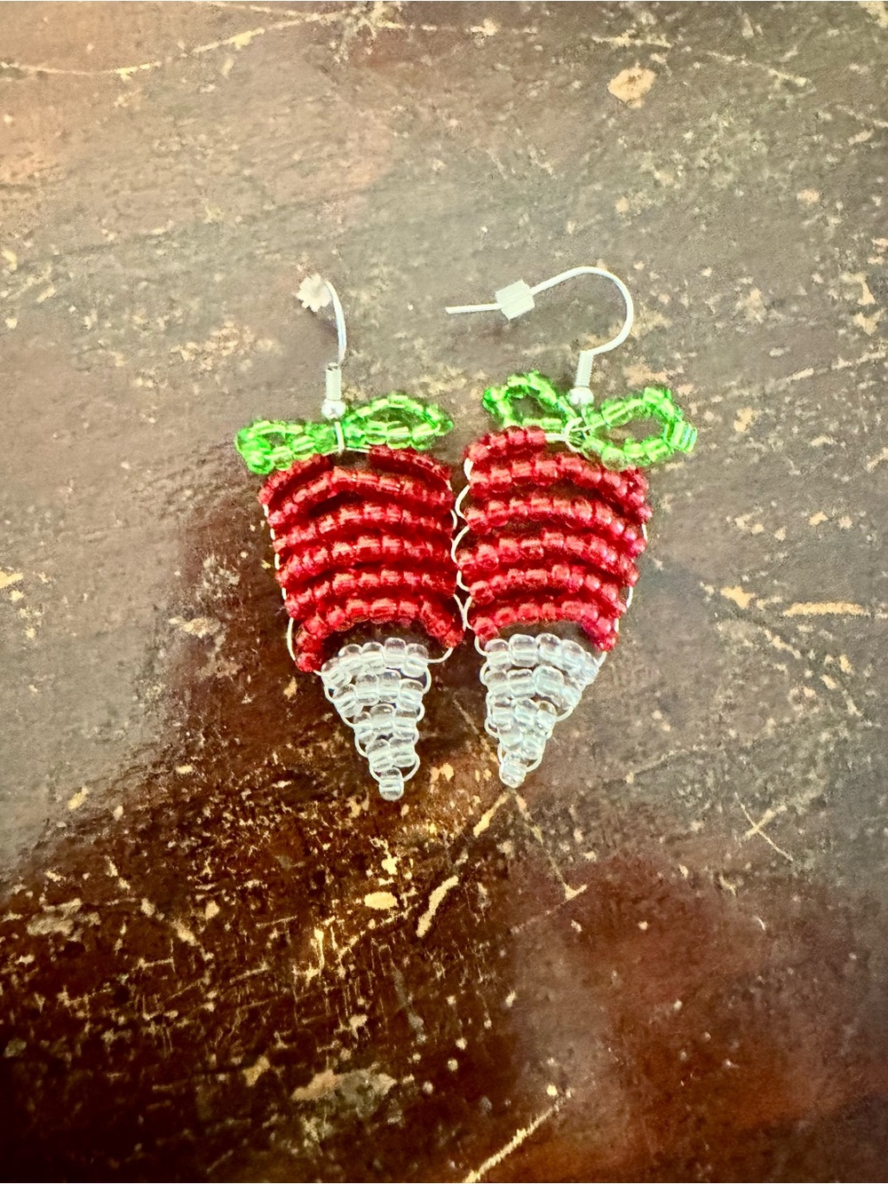 Beaded “Radish” Luna Lovegood inspired- Dangle Earrings